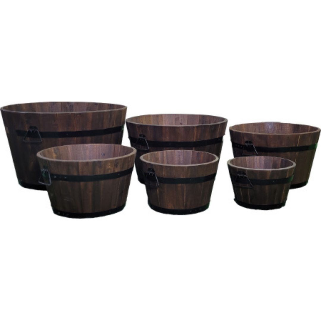 Whiskey Barrel Planter – 16″ X 9.5″
